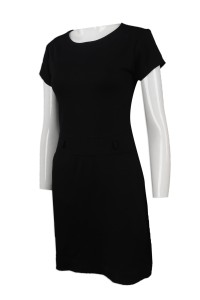 FA343 網上下單連身裙時裝款式 設計連身裙時裝款式  連身裙 直身腰帶 新加坡  時裝款式批發商